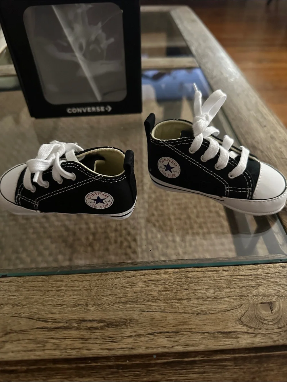 Converse Black and White High Top Kids Sneakers
